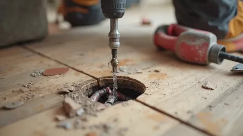 Wiercenie w podłodze z ogrzewaniem podłogowym