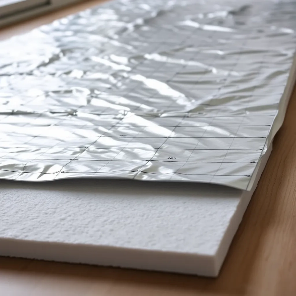 Styropian z folią pod ogrzewanie podłogowe